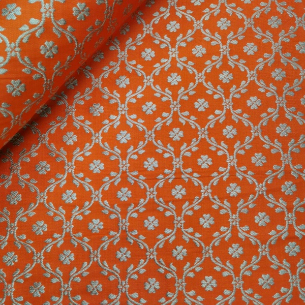 Indian Brocade Design 1 - Orange